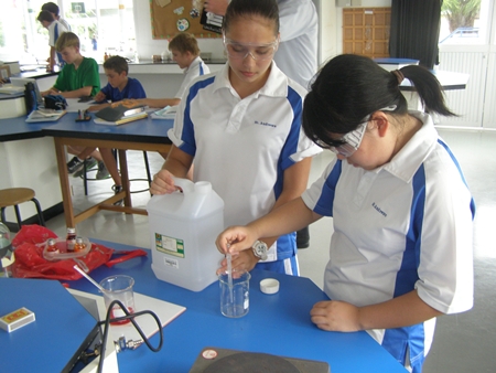 Counting the right number of drops for the experiment.